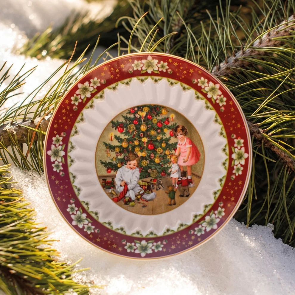 Conjunto de Porcelana Natalino com 3 Peças