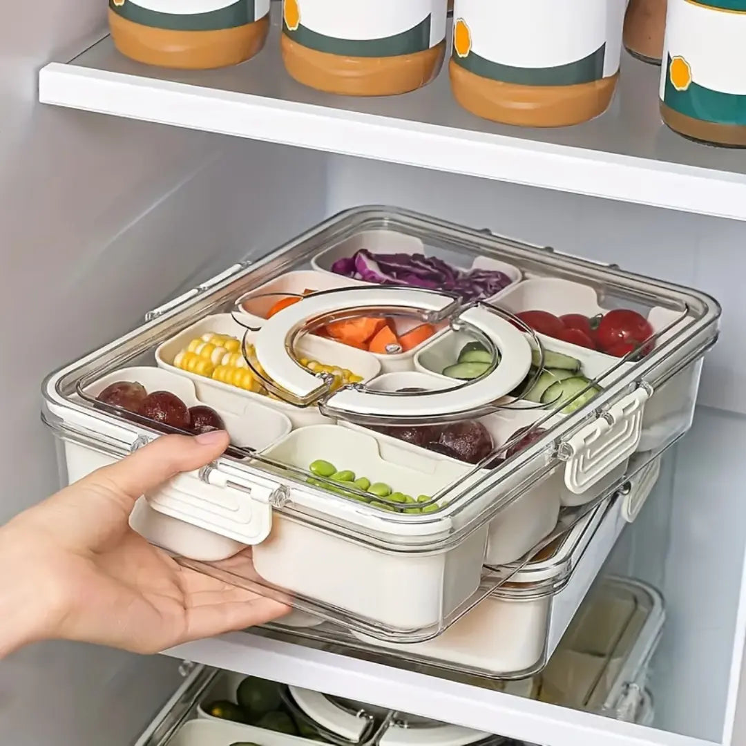 Pote Hermético Organizador de Geladeira com 4 Divisórias