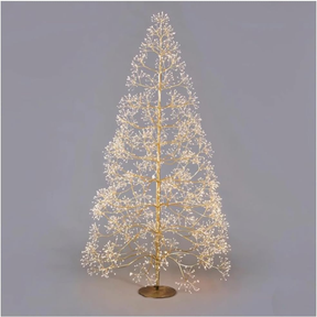 Árvore de Natal de Bétula 120cm com Luzes LED Quentes & Frias