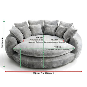 Sofá Cama Casal Expansível + 10 Almofadas