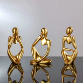 Escultura Trio Decorativo Pensador Abstrato