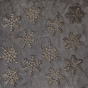 Kit 12 Enfeites De Floco De Neve Com Miçangas
