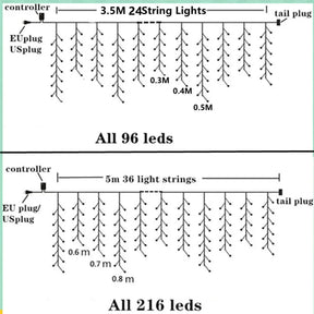 Cortina de Luzes LED Natalinas – Encanto e Magia para sua Casa