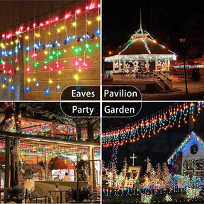 Cortina de Luzes LED Natalinas – Encanto e Magia para sua Casa