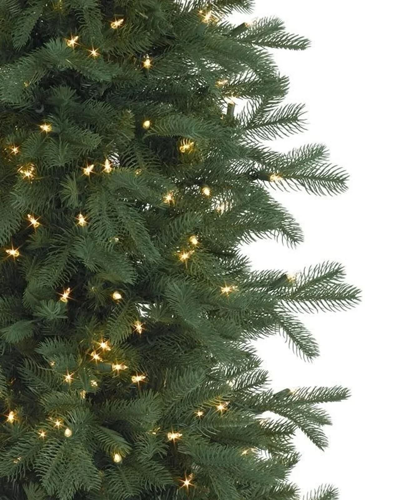 Árvore de Natal Cathedral Fir Slim com Galhos Articulados, Suporte Metálico e Micro LEDs Embutidos