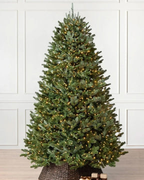 Árvore de Natal Verde Tradicional com Galhos Articulados, Suporte Metálico e Micro LEDs Embutidos