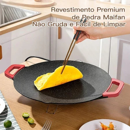 PowerGrill - Grill Elétrico Antiaderente de Pedra Vulcânica Maifan Stone - Entrega Grátis