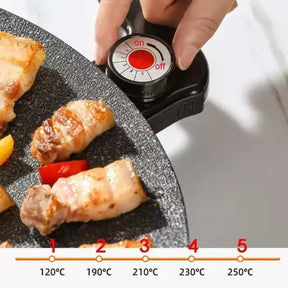 PowerGrill - Grill Elétrico Antiaderente de Pedra Vulcânica Maifan Stone - Entrega Grátis