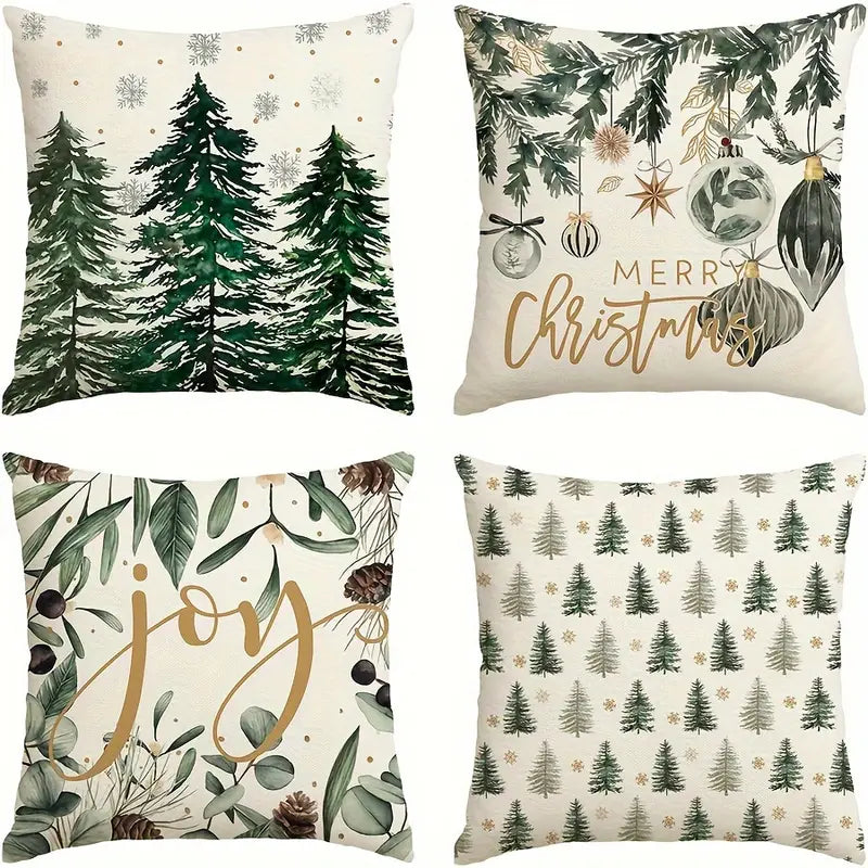 Kit Capas de Almofadas de Natal Sofisticada