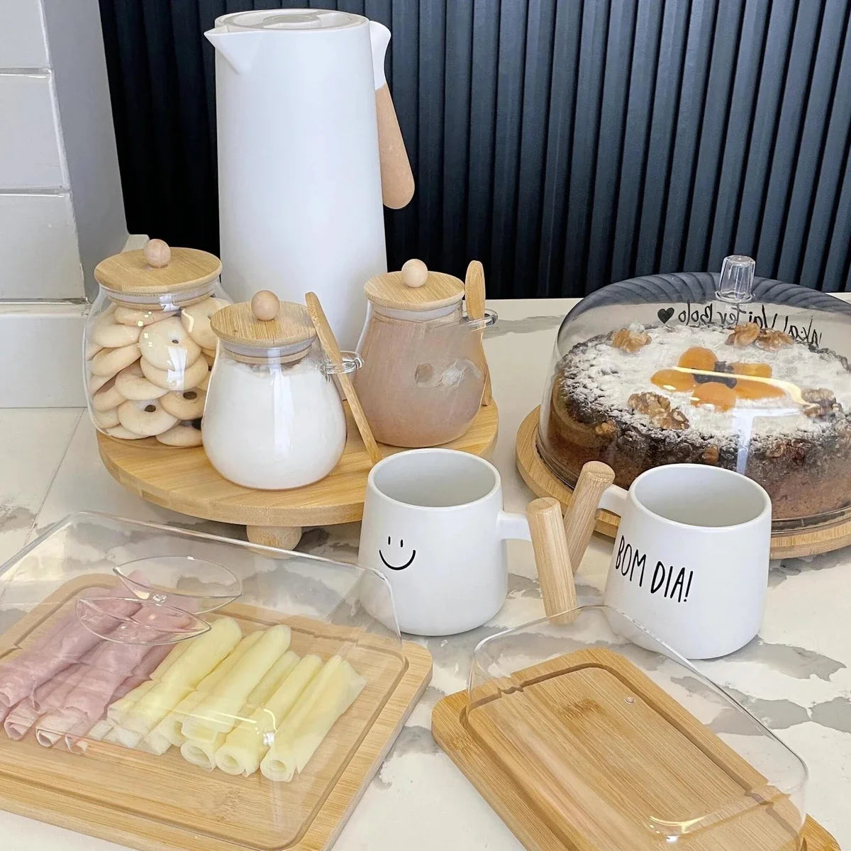 KIT CAIXA DO MÊS BAMBU MESA POSTA COM POTES