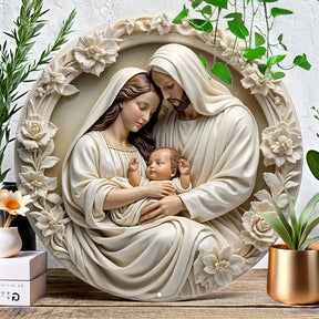 Presépio de Resina Placa redonda Doce Jesus