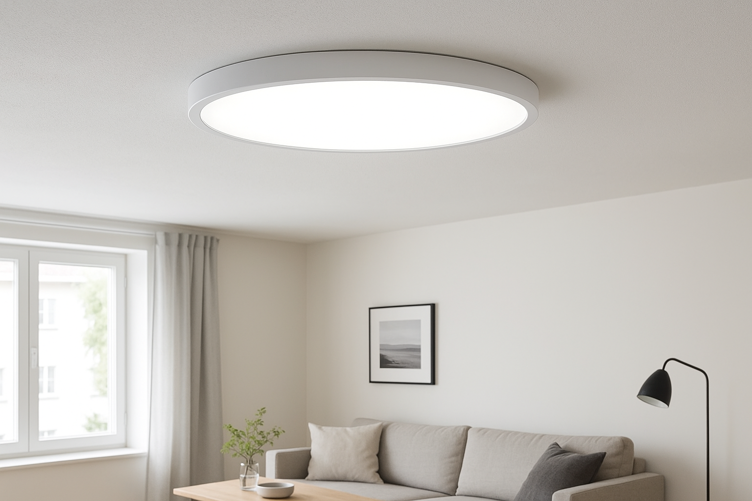 Plafon LED Redondo 40cm Branco Luz Fria Sobrepor