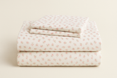 Jogo de Cama Solteiro Floral Rosa e Branco - 2 Peças