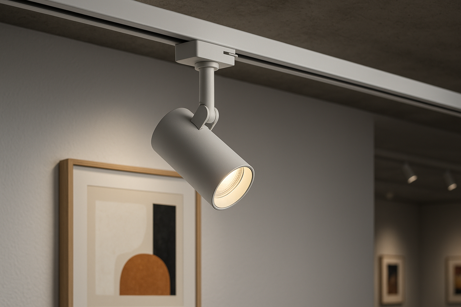 Spot LED Direcionável Branco para Trilho 12cm