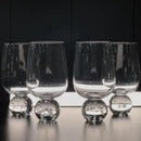 Kit Taças De Vidro Transparente Com Base Bolhas 540ml