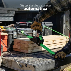 Cinta Catraca Para Amarração De Carga - Gancho J 4 Metros 1500Kg