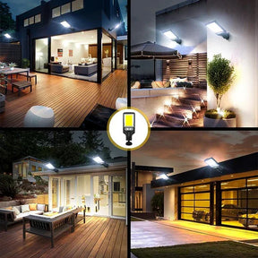 Luminária LED Solar Potência 1000W + Sensor de Movimento e Controle Remoto