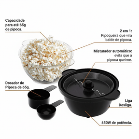 Pipoqueira Elétrica 2 em 1 Antiaderente 65g 110v/220v